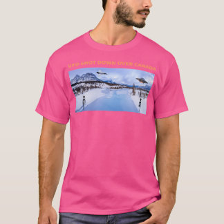 Ufo Shot nedåt över Kanada - Jet skjuter nedåt. T Shirt