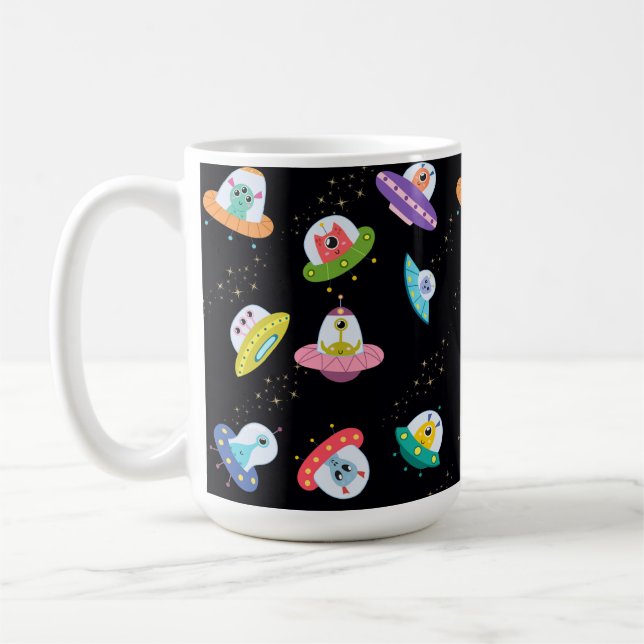 UFO-SKEPPS MÖNSTER KAFFEMUGG (Vänster)