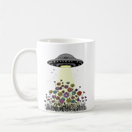 UFO som suger upp blommor Kaffemugg
