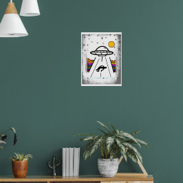 UFO Space Alien Spaceship Abductee Poster