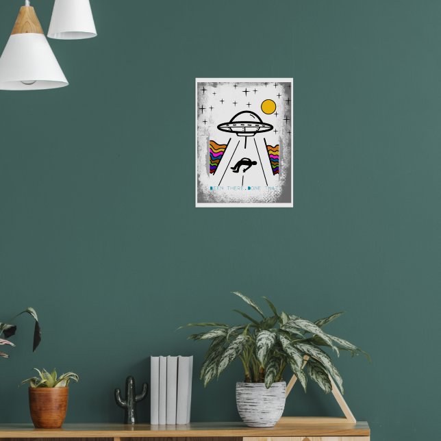 UFO Space Alien Spaceship Abductee Poster (Vardagsrum 1)