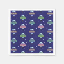UFO Space-Födelsedagsfest Pappersservett
