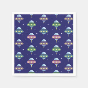UFO Space-Födelsedagsfest Pappersservett