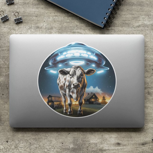 UFO Space-Frakt Cow Klistermärken (Skapare uppladdad)
