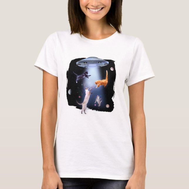UFO Space-katter T Shirt (Framsida)