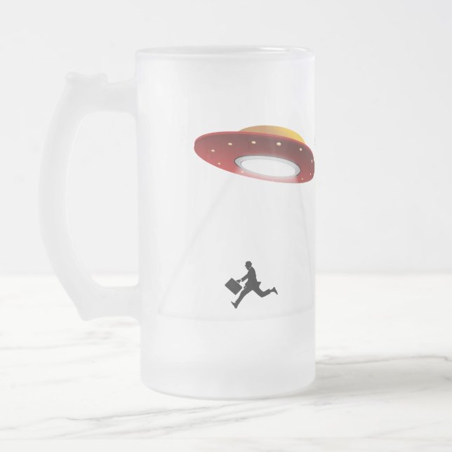 Ufo-studiomugg Frostat Ölglas (Vänster)
