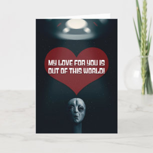 UFO-styrkan alla hjärtans dag Kärlek och Romantik Helgkort