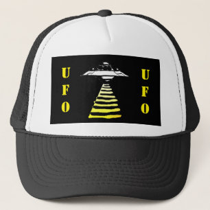 UFO - svartvitt, Gult Keps