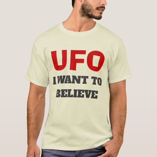 UFO T-Shirt - det vill jag tro - Natural Färg (Framsida)