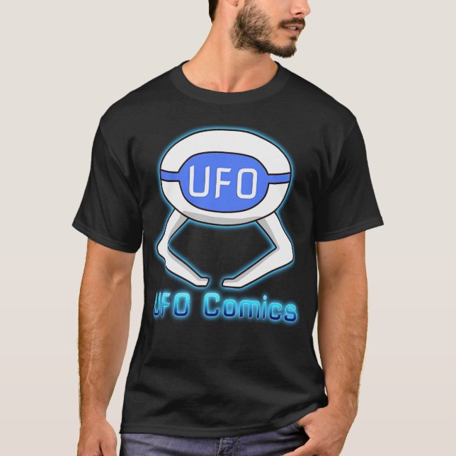 Ufo Tecknads Og-Logotyp T Shirt (Framsida)