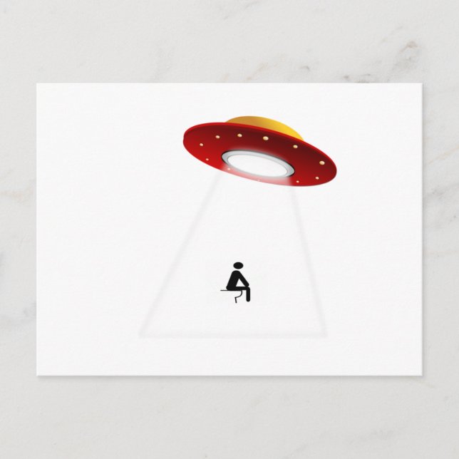 UFO Toilet Vykort (Framsida)