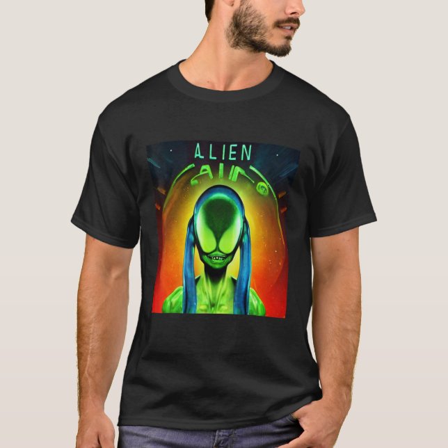 UFO UAP 51 area grått ur den här världsskapelsen T Shirt (Framsida)