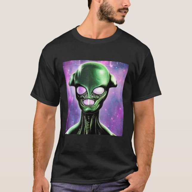 UFO UAP 51 area grått ur den här världsskapelsen T Shirt (Framsida)