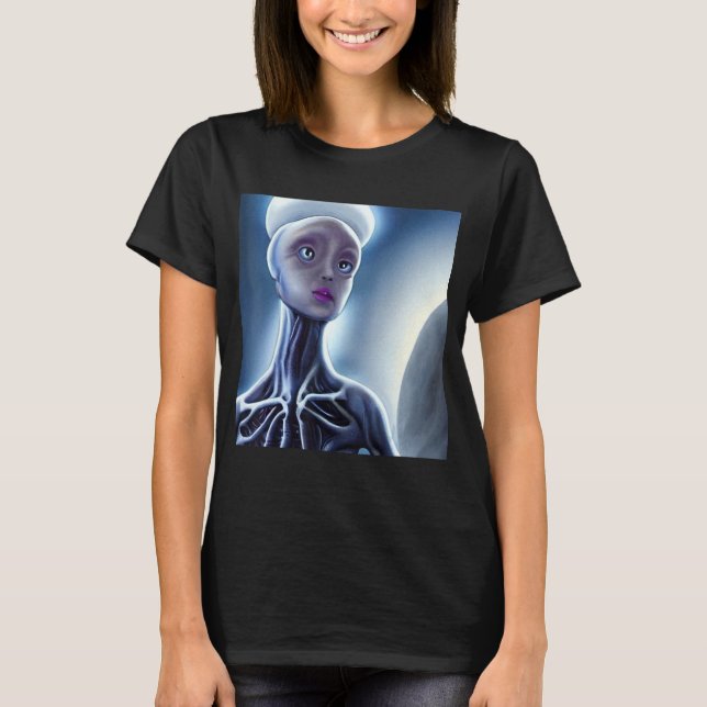 UFO UAP 51 area grått ur den här världsskapelsen T Shirt (Framsida)