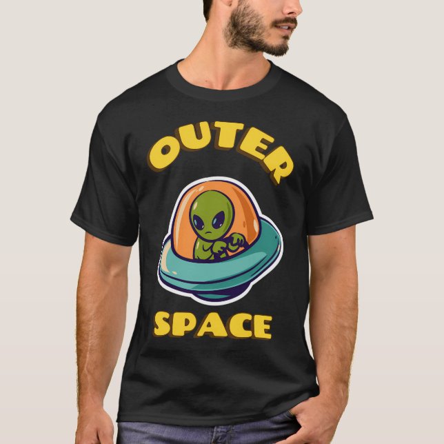 Ufo-utomisk invasion Mars yttre rymden T Shirt (Framsida)