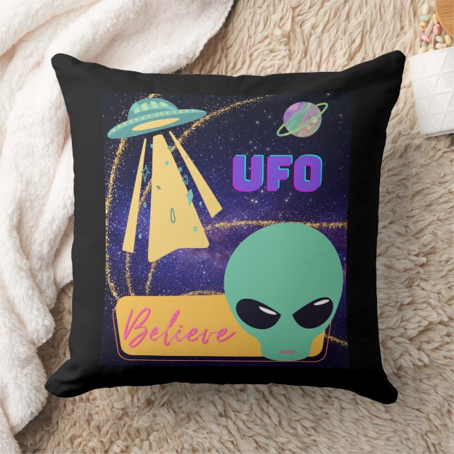 ufo, utomjording tro kudde (Filt)