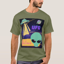 ufo, utomjording tro t shirt