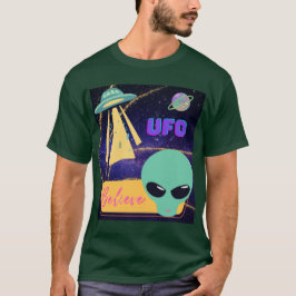 ufo, utomjording tro t shirt