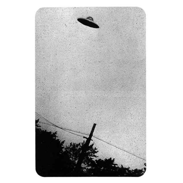 UFO Utomjordisk Alien Rymdfarkost Högsta Sekretess Magnet (Vertikal)