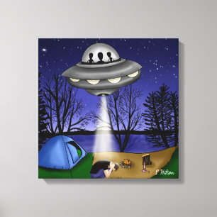 UFO Utomjordisk Bortföring Alien Canvastryck