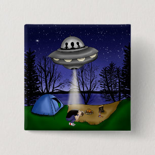 UFO Utomjordisk Bortföring Alien Knapp
