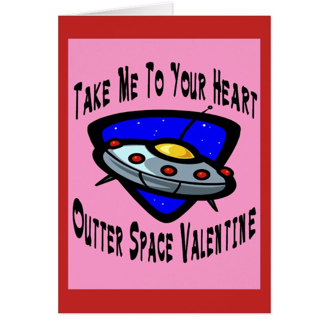 UFO Valentine Hälsningskort (Framsidan)