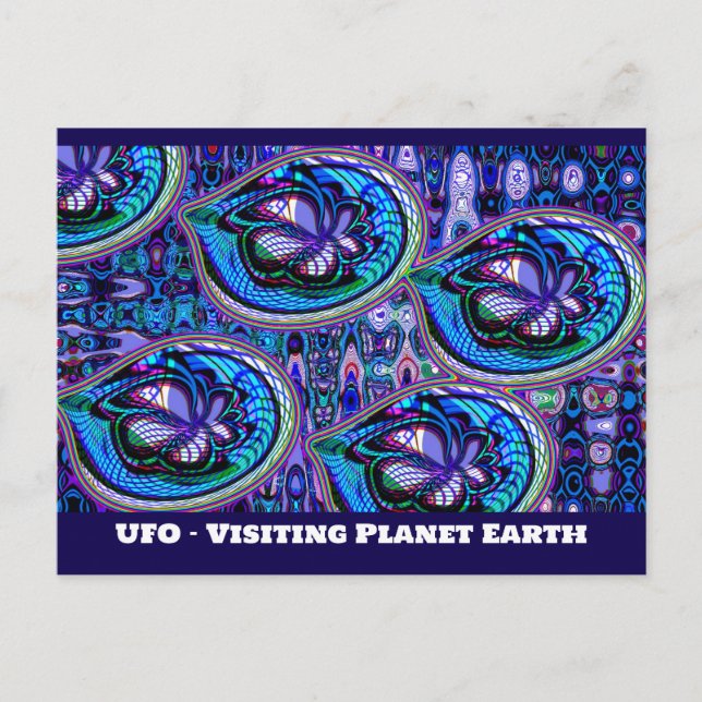 UFO - Visiting Planet Earth Vykort (Framsida)