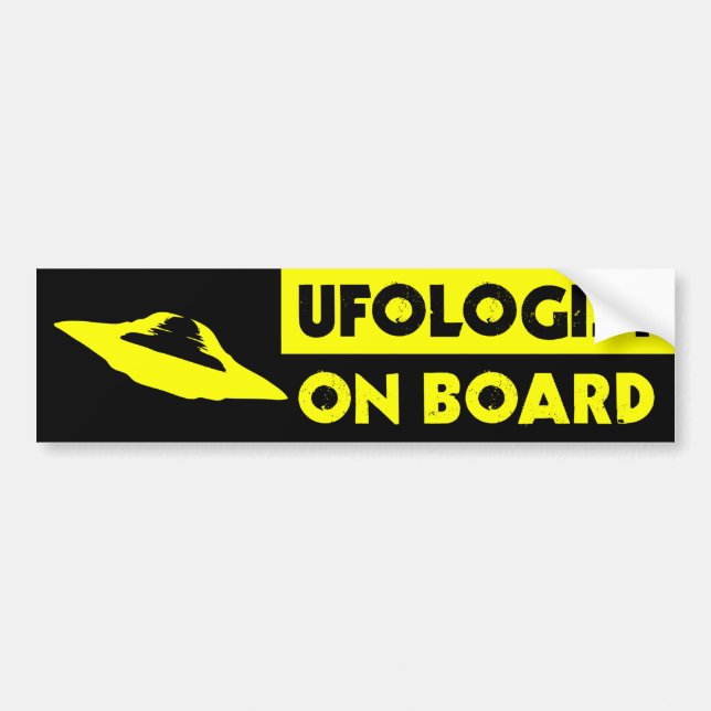 UFOLOG PÅ PLATS Bildäckslapp Bildekal (Framsidan)