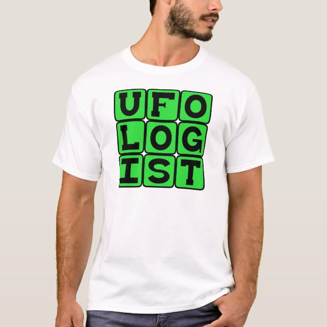 Ufolog, Studie av flygande tefat T-shirt (Framsida)