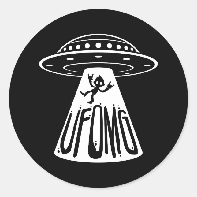 UFOMG RUNT KLISTERMÄRKE (Framsida)