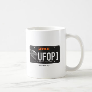 UFOP Logotyp & Allosaurus License Plate 11 oz. Mug Kaffemugg