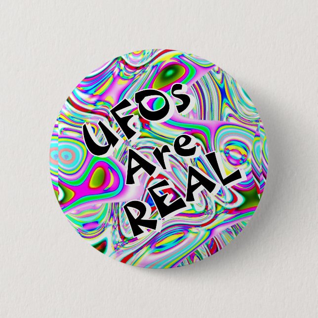 UFOs Är VERKLIGA (du kan ändra orden) Knapp (Framsida)