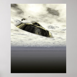 UFOs i flygaffisch Poster