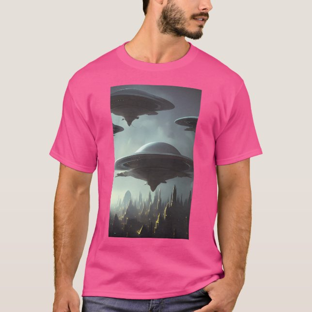 Ufos i Himmel T Shirt (Framsida)