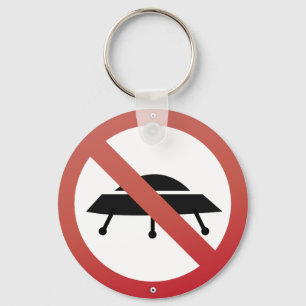 Ufos inget parkera! Främmande Spaceshiphumor Nyckelring