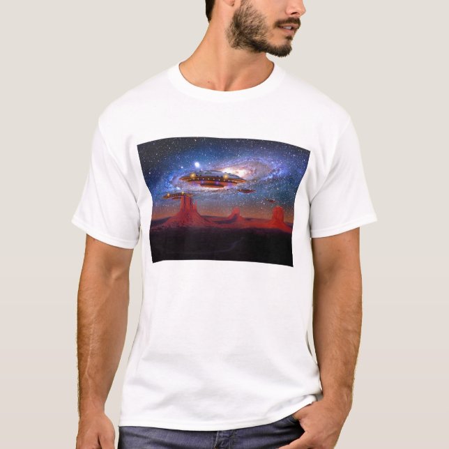 UFOs över monumentdalT-tröja T Shirt (Framsida)