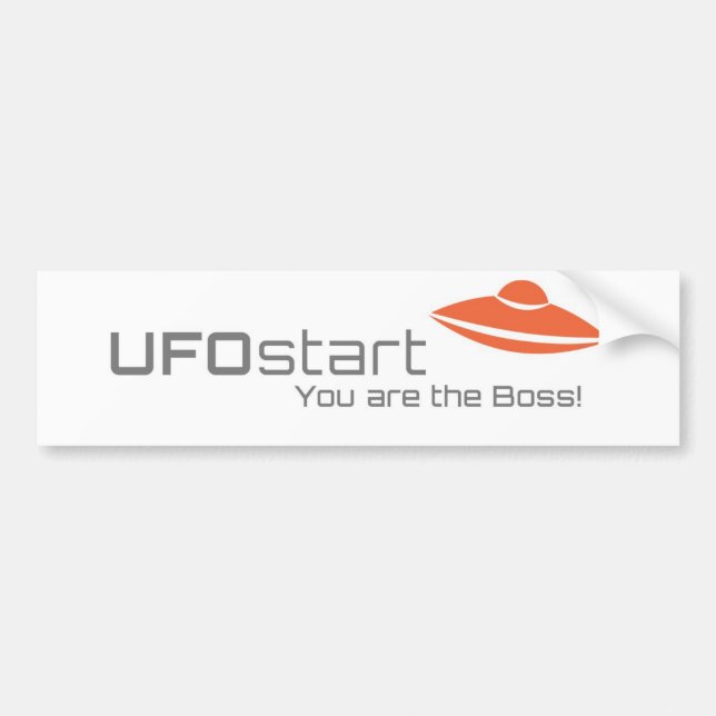 UFOstart klistermärke (Framsidan)