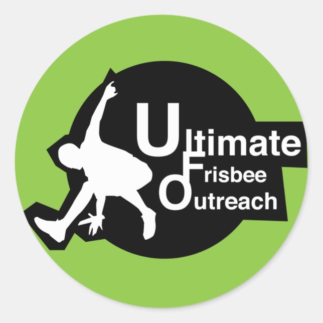 ufosticker2 runt klistermärke (Framsida)