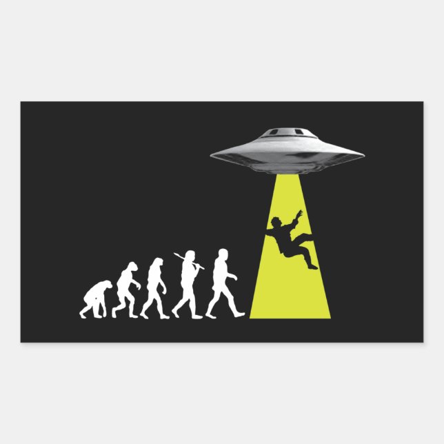 UFOvolution Rektangulärt Klistermärke (Framsida)