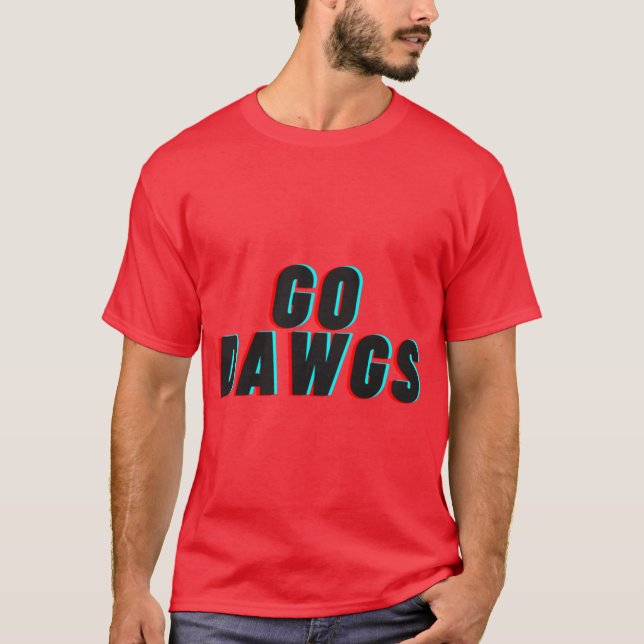 UGA Gå Dawgs T Shirt (Framsida)