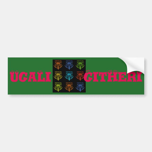 Ugali na Githeri Template Car Bumper Sticker Bildekal (Framsidan)