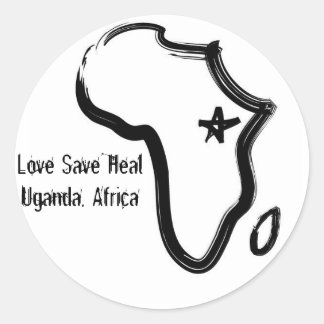 Uganda, Afrika Runt Klistermärke