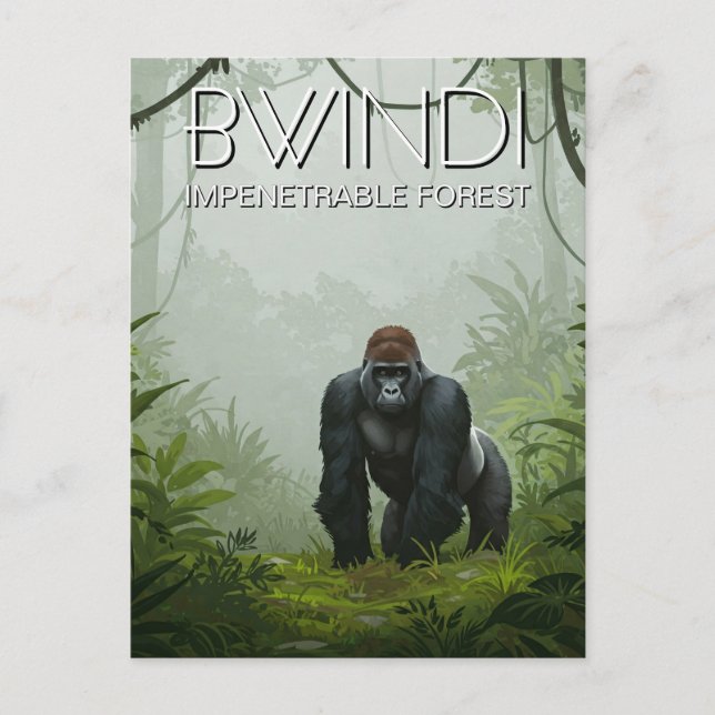 Uganda Bwindi Impenetable Forest nationalpark Vykort (Framsida)