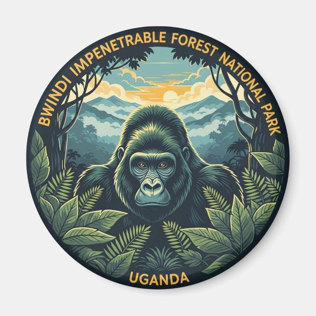 Uganda Bwindi Impenetable National Park Magnet (Framsidan)