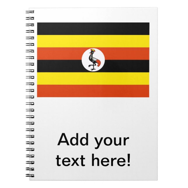 Uganda Flagga Anteckningsbok (Framsidan)