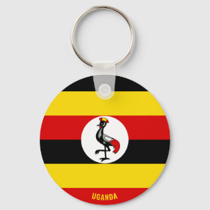 Uganda Flagga Charming Patriotic Nyckelring