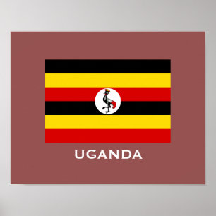 Uganda Flagga Classic Flagga Poster