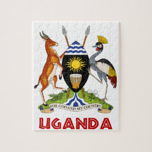 UGANDA - flagga/emblem/vapensköld/symbol Pussel