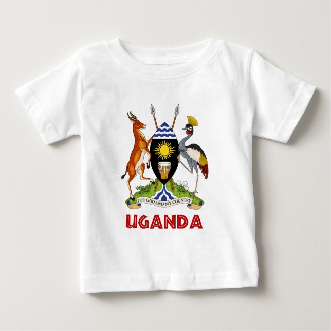UGANDA - flagga/emblem/vapensköld/symbol Tee Shirt (Framsida)
