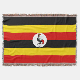 Uganda flagga filt